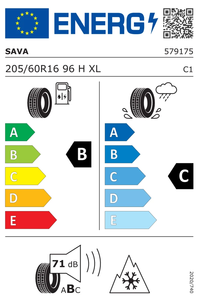 Sava Padangos Eskimo S3+ 82 T (D C B 71dB)