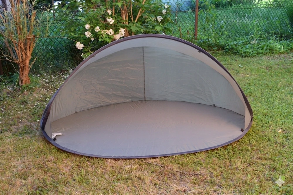 Savaime sulankstoma paplūdimio palapinė SCREEN UV 30+ 180 x 125 x 83 cm PILKA