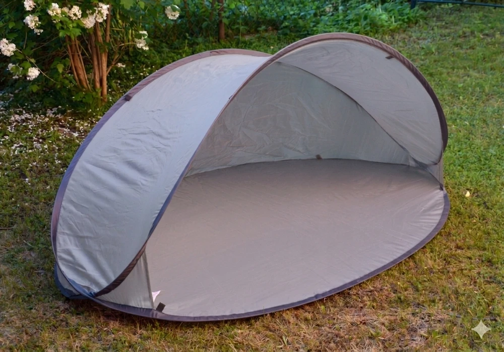 Savaime sulankstoma paplūdimio palapinė SCREEN UV 30+ 180 x 125 x 83 cm PILKA