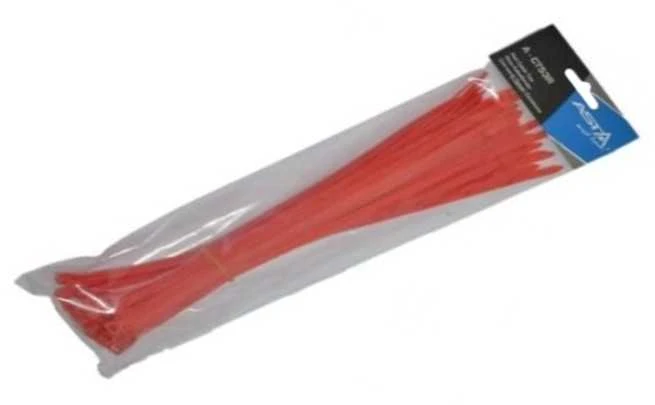 Asta Dirželiai užtraukiami tvirtinimo 5x250mm 50vnt raudoni