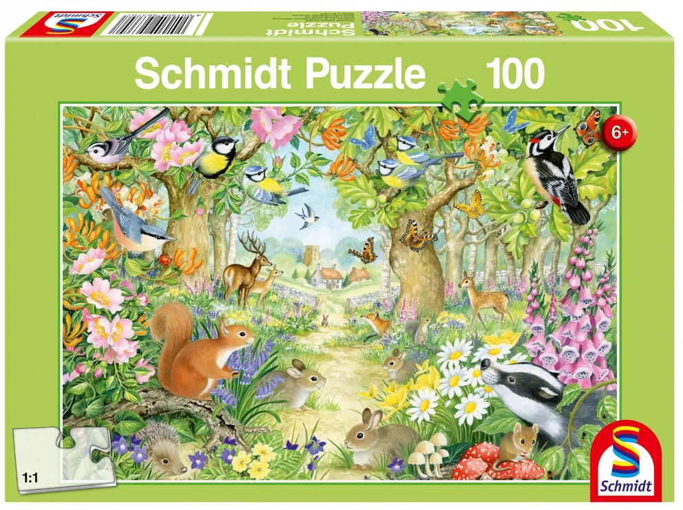 Schmidt Spiele Schmidt Dėlionė 100 vnt. - Miško gyvūnai