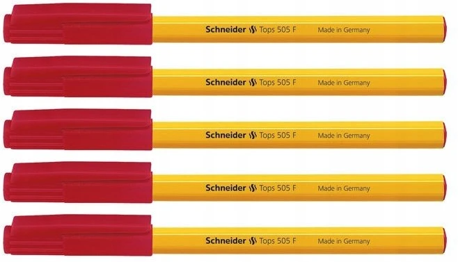 Schneider Electric Raudoni rašikliai Schneider Tops 505f, 10 vnt.