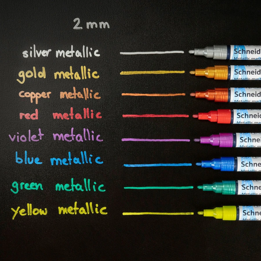 Schneider Electric Schneider Paint-it Metallic akriliniai markeriai, 2 mm, 4 vnt.