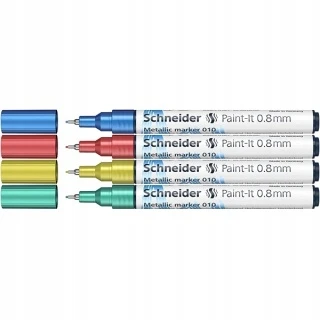 Schneider Electric Schneider Paint-it Metallic akriliniai markeriai, 0.8mm, 4 vnt.
