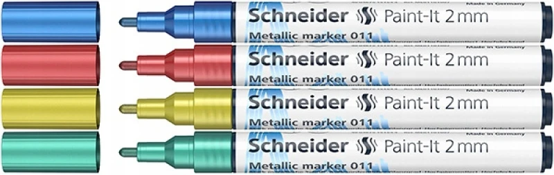 Schneider Electric Schneider Paint-it Metallic akriliniai markeriai, 2 mm, 4 vnt.