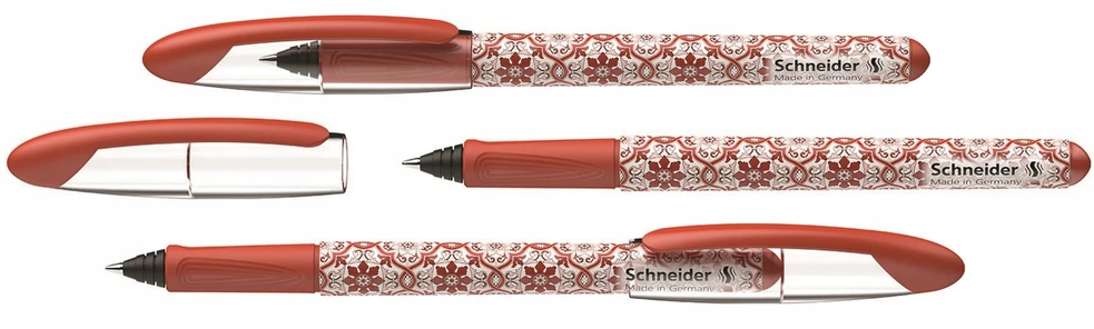Schneder Rašiklis SCHNEIDER VOYAGE , 0,7mm, raudonos sp. korpusas, mėlynas rašalas (tinka ir kairiarankiams)