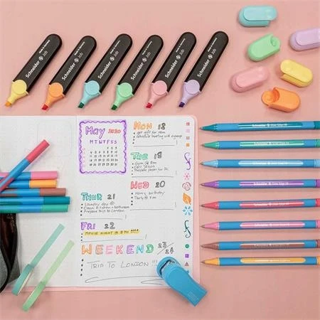Schneider Electric "Slider Edge Pastel XB" tušinukas dėkle 8 spalvų - Schneider