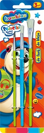 SCHOOL šepečiai, 3 BAMBINO rinkinys