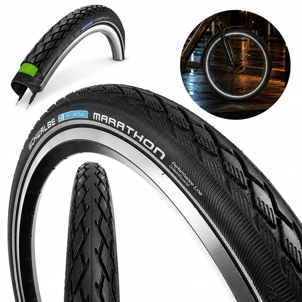 Schwalbe Marathon GreenGuard dviračio padanga 26x1,75 47-559 juoda E-dviratis