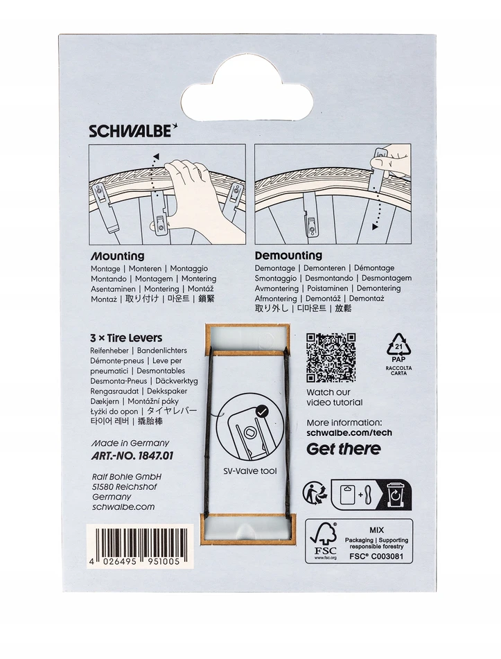Schwalbe Padangų nuėmimo įrankis - 3 vnt.