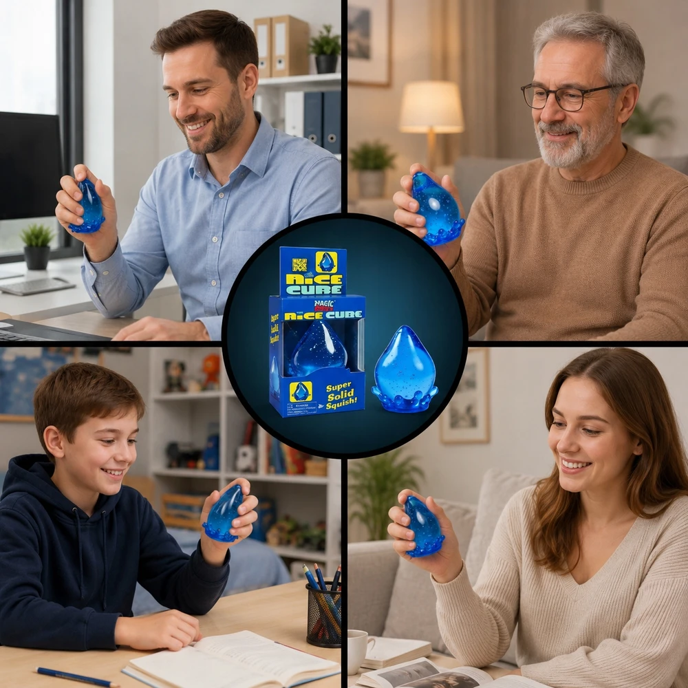 Schylling LARGE SQUEEZE vandens lašas Nice Cube NeeDoh ANTISTRESS žaislas