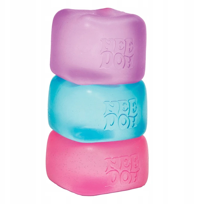 Schylling NeeDoh Nice Cube | Antistresinis „squishy“ žaislas, „Squishy Toy“ ledo kubelių jutikliai
