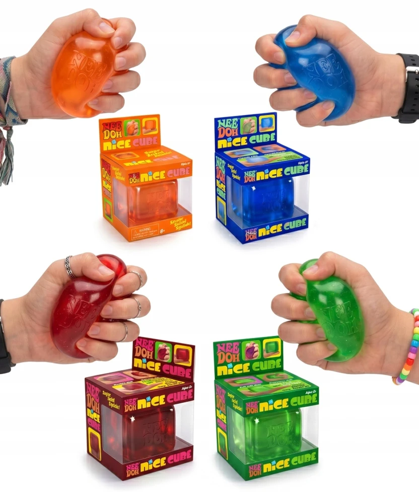 Schylling NEEDOH NICE CUBE GNIOT ICE CUBE ICE CUBE Squishish SWIR ANTISTRESS ORANŽINĖ