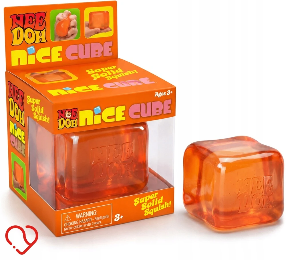 Schylling NEEDOH NICE CUBE GNIOT ICE CUBE ICE CUBE Squishish SWIR ANTISTRESS ORANŽINĖ