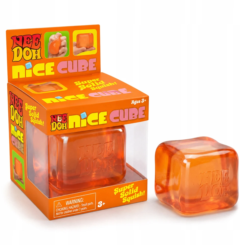 Schylling NEEDOH NICE CUBE GNIOT ICE CUBE ICE CUBE Squishish SWIR ANTISTRESS ORANŽINĖ