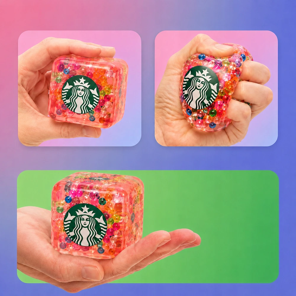 Schylling NeeDoh Nice Cube Gniotek Anti-stress Ice Cube atminties rožinė