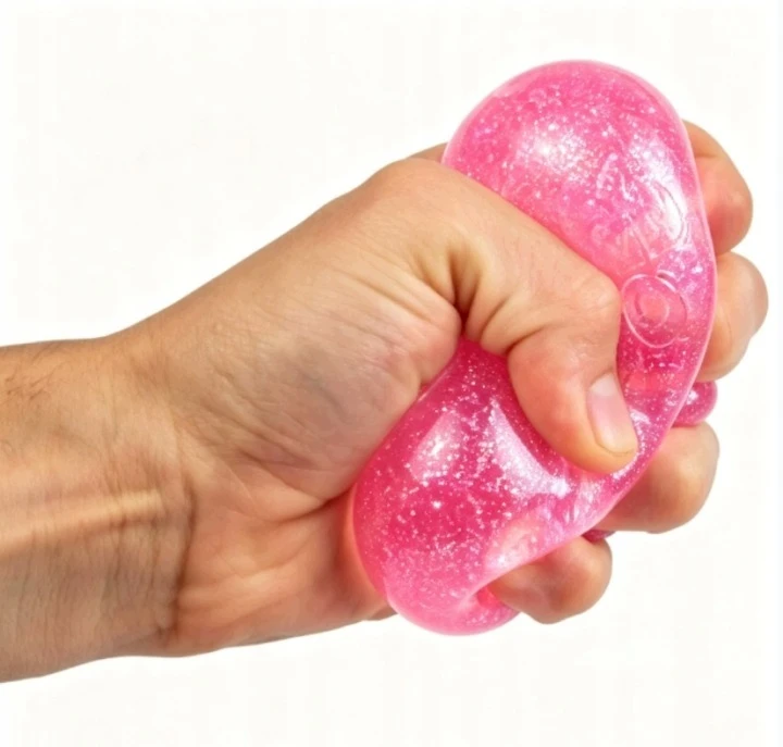 Schylling NeeDoh Squishy Sensory Squishy kubelis Blizgučiai Švytėjimas Tvirtas rožinis