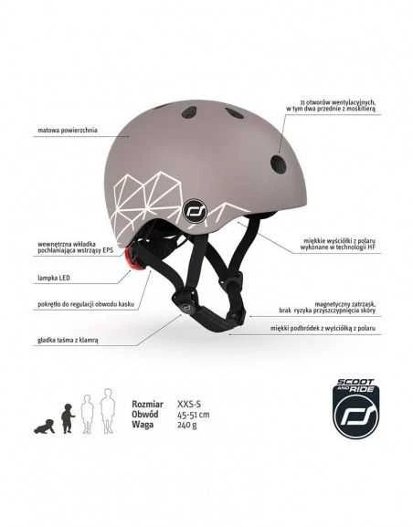 Scoot and Ride Scoot & Ride Kask XXS-S rudos linijos