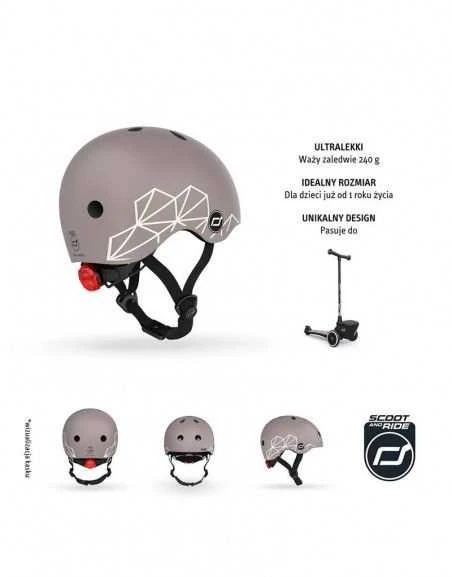 Scoot and Ride Scoot & Ride Kask XXS-S rudos linijos