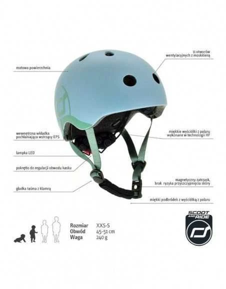 „Scoot and Ride“ „Scoot & Ride“ dviratis „Kask XXS-S Steel“