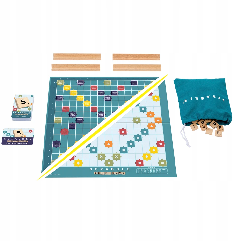 Mattel Šeimos žaidimas Scrabble Wooden elements 2in1 Classic ir komandinis JGR65