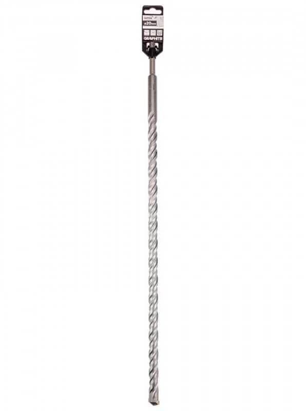 Graphite SDS Plus betoninis grąžtas su dviguba spiralė 20 x 600 mm