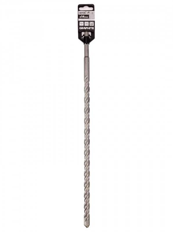 Graphite SDS Plus betoninis grąžtas su dviguba spiralė 14 x 410 mm
