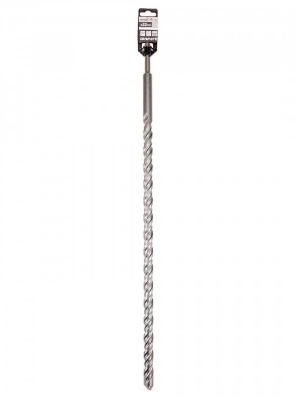 Graphite SDS Plus betoninis grąžtas su dviguba spiralė 22 x 600 mm