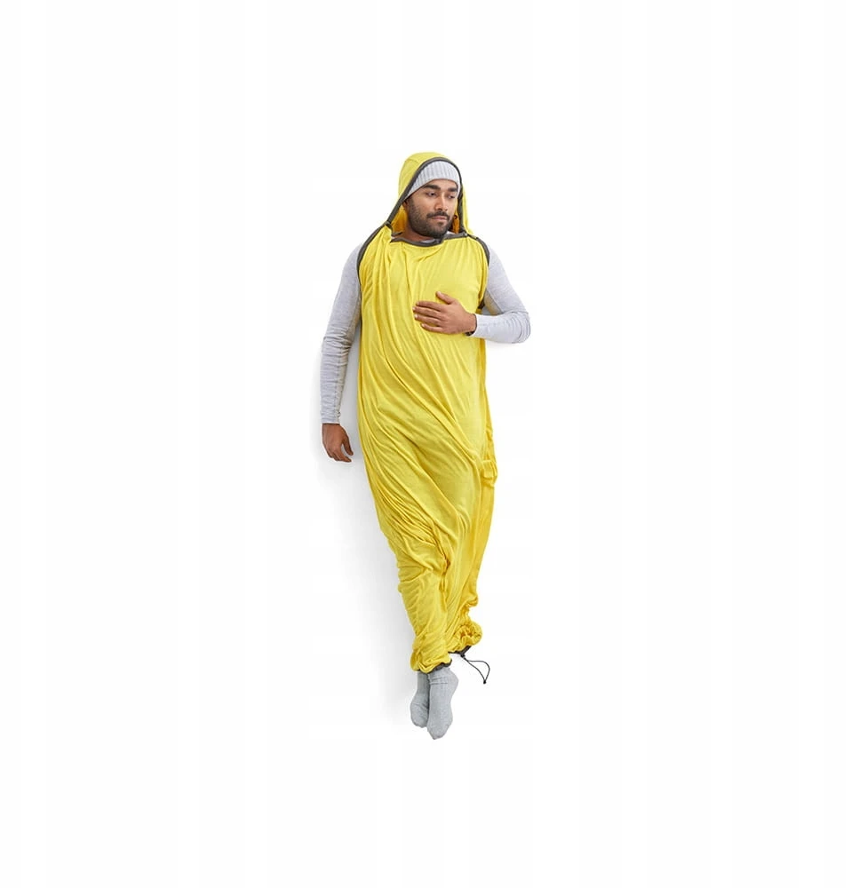 Sea To Summit Reactor Sleeping Bag Liner - Mummy W / Drawcord - kompaktiškas - geltonas