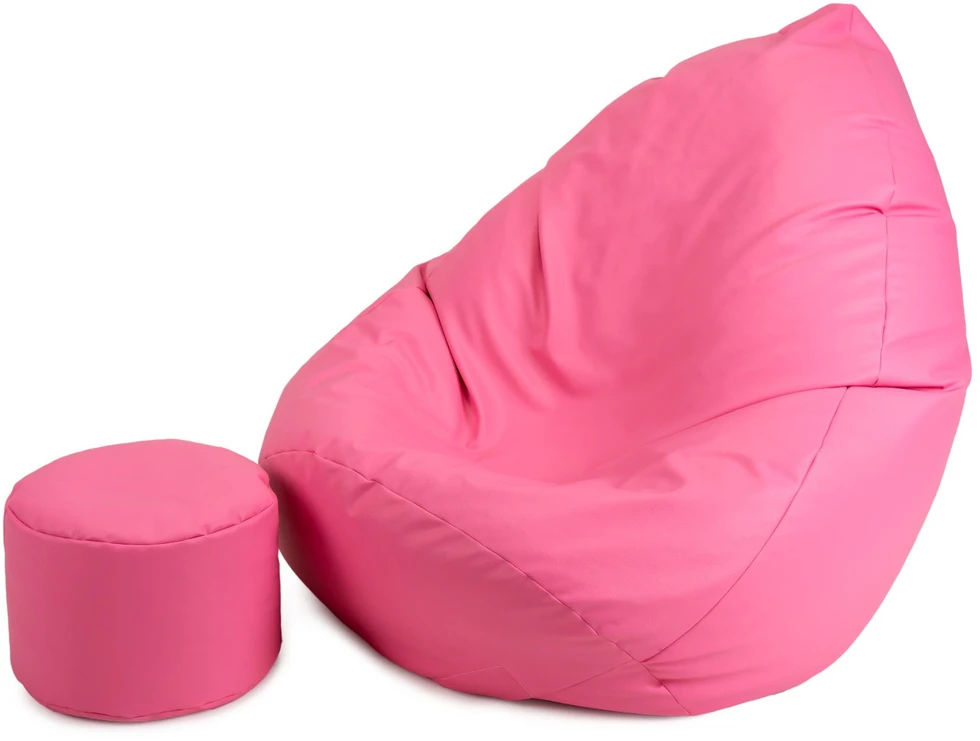 Sėdmaišis su pufu vaikams Mega Chill L, kodura, raudonas