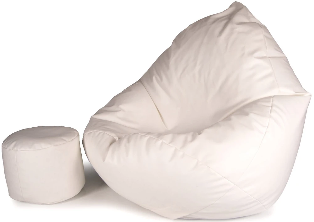 Sėdmaišis su pufu Mega Comfort XXL, dirbtinė oda, turkio spalvos