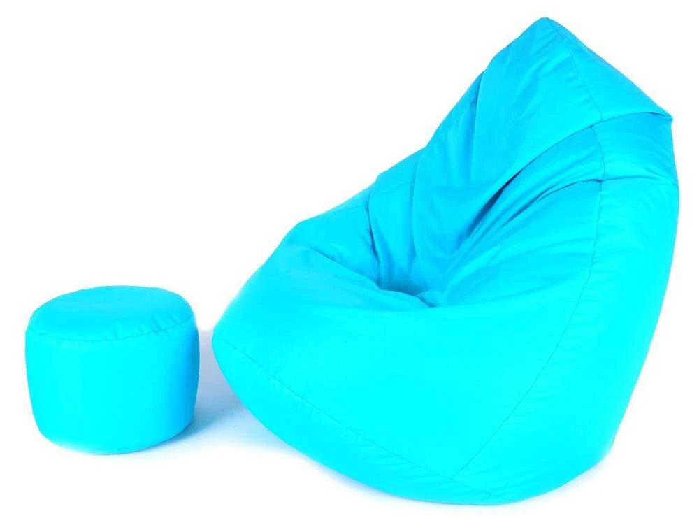 Sėdmaišis su pufu Mega Comfort XXL, dirbtinė oda, turkio spalvos