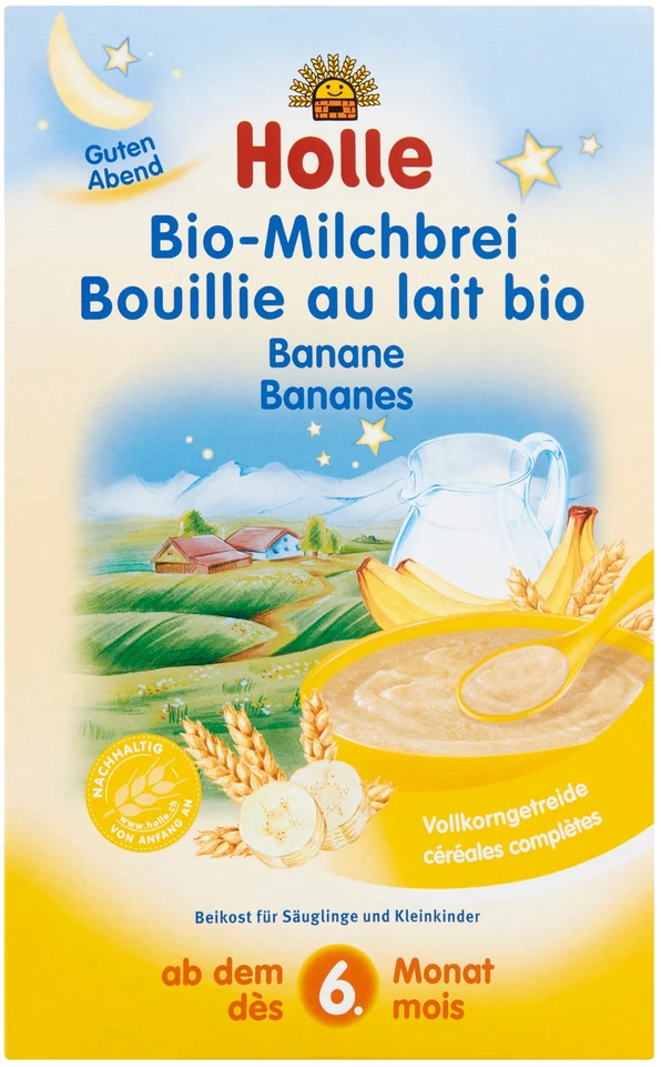 SEMOLA, PIENAS IR BANANAI IŠ 6 MC BIO 250 HOLLE