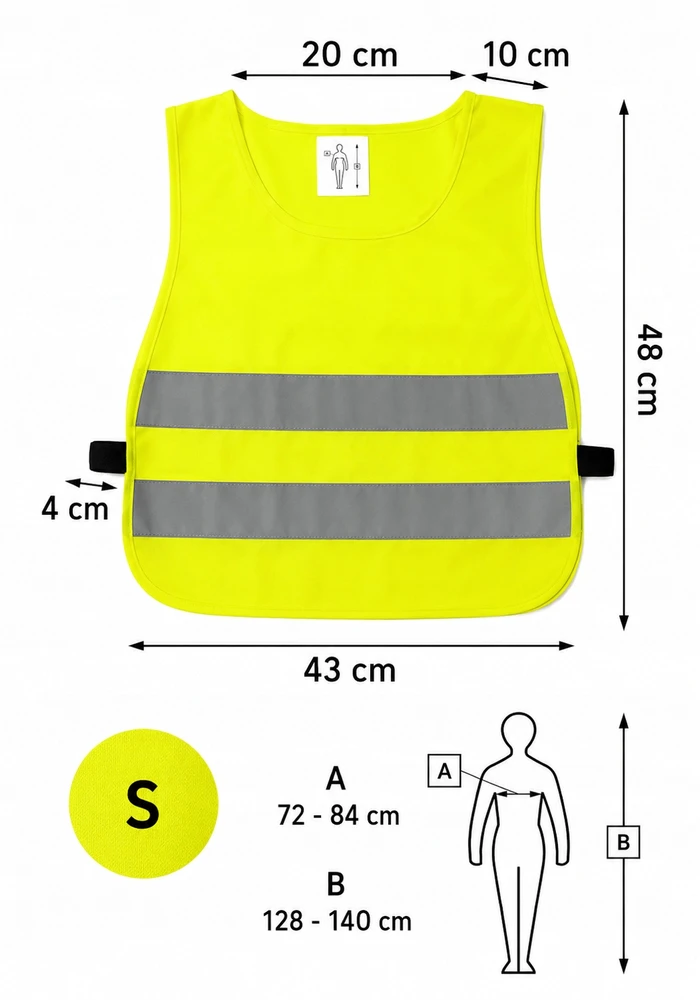Sena Liemenė su atšvaitais vaikiška geltona S (6-13m.)