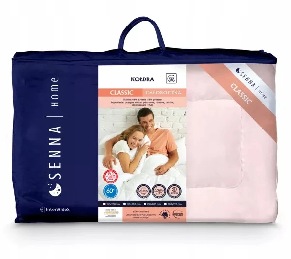 Senna Home KOŁDRA INTER-WIDEX CLASSIC CAŁOROCZNA 180x200cm RÓŻOWA 1260g