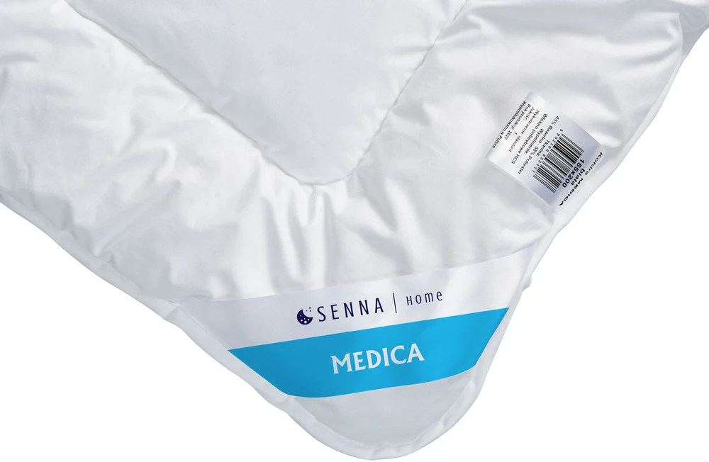 Senna Home Visų sezonų antialerginė antklodė, 200x220 cm, balta, 1550g, alergiškiems žmonėms, sertifikuota tekstilė, patalynė miegui