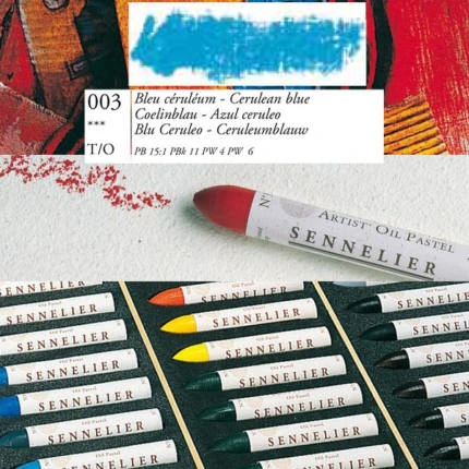 Sennelier menininkų aliejiniai pasteliai - ceruleano mėlyna