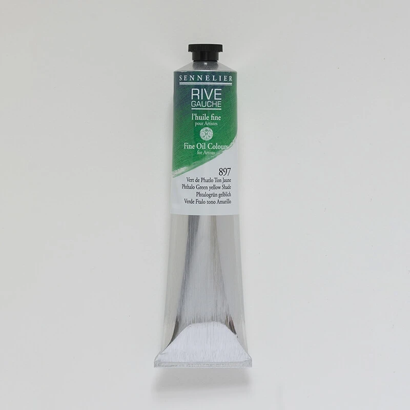Sennelier : Rive Gauche : Aliejiniai dažai : 200ml : Ftalocianino žalias gelsvas atspalvis