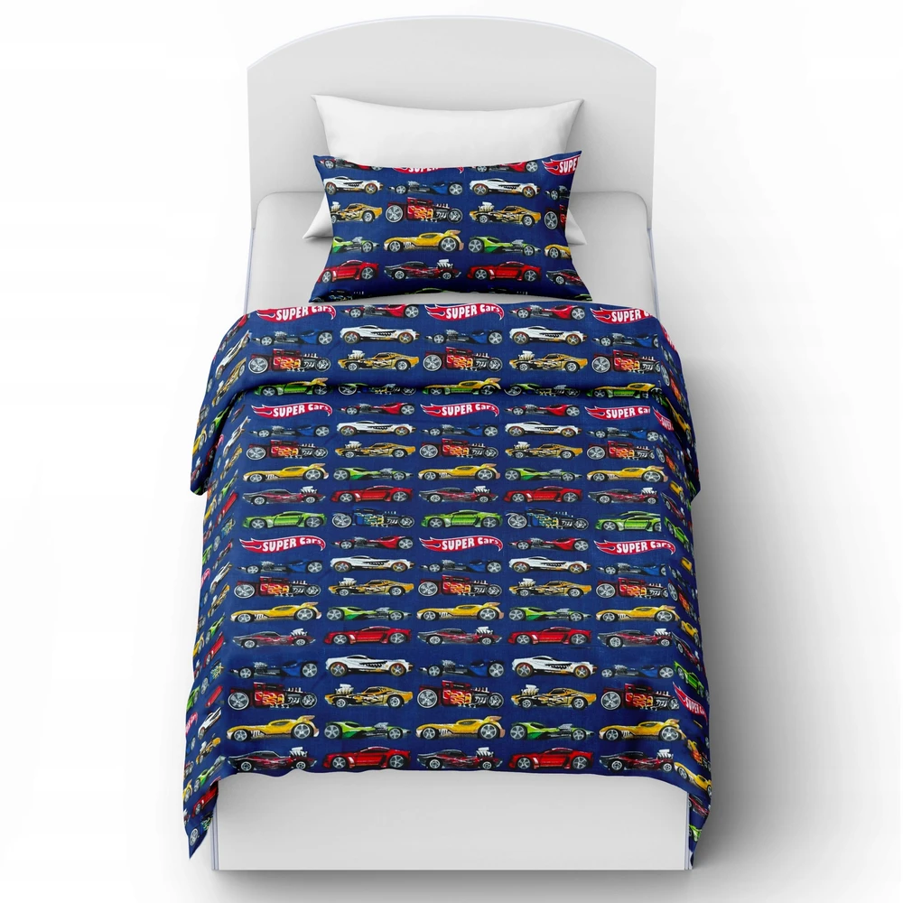 Sense Patalynė 150x200+1x35x55 100% medvilnė Auta na kołdrę Ikea Hotweels