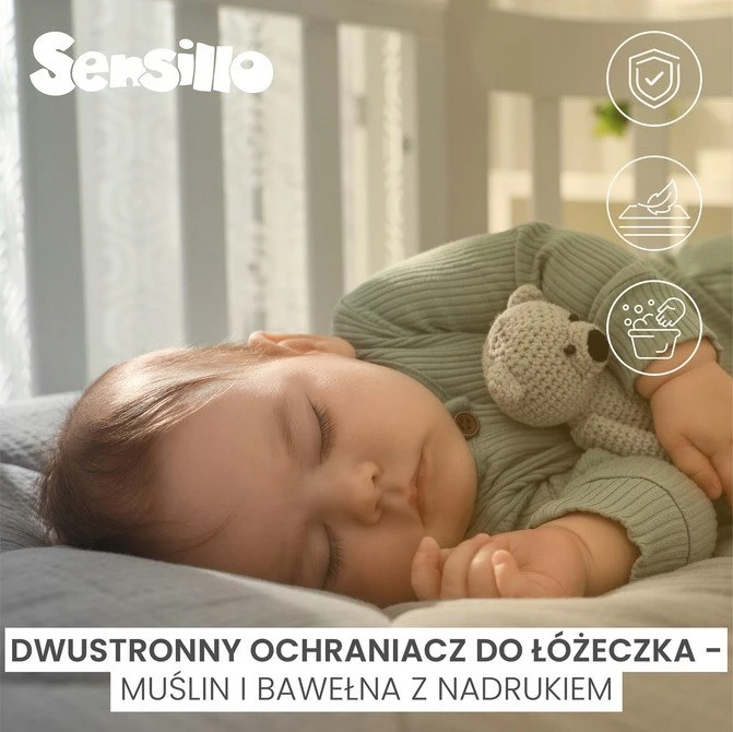 Sensillo BED BUMPER BRANCH Žalias