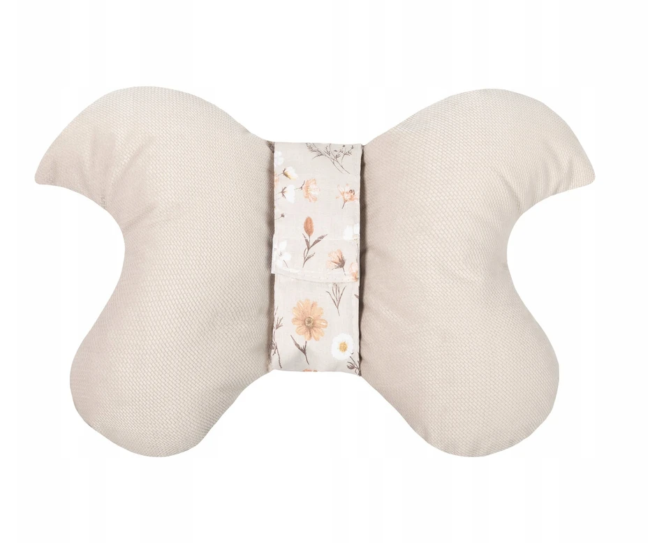 Sensillo BUTTERFLY LOŠTELĖS PAGALVĖ 26X35 BLOOM BEIGE VELVET VEIKLĖ VAIKŲ KĖDĖTYTE
