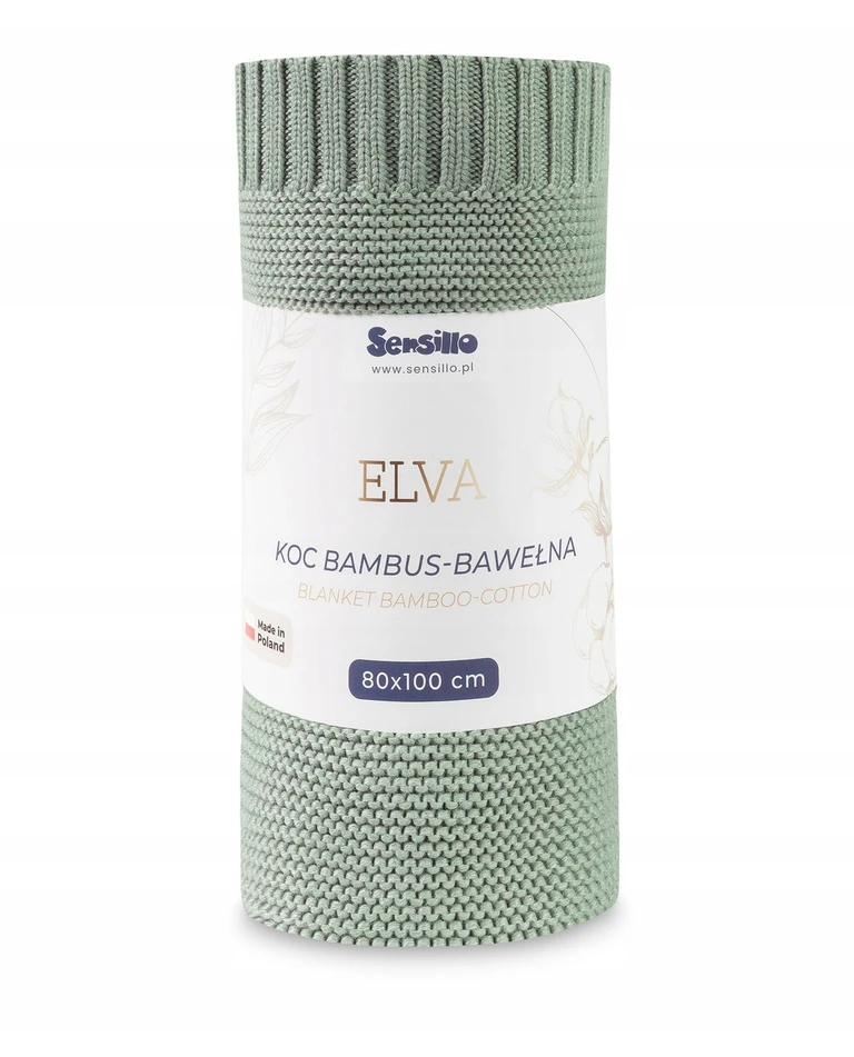 Sensillo KOC DLA DZIECKA ELVA 80X100 OLIVE HIPOALERGICZNY