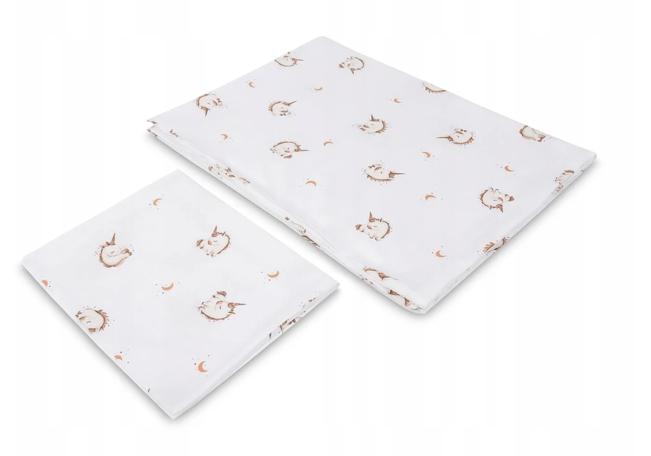 Sensillo KOMPLET POŚCIELI 2 EL. BAWEŁNA UNICORN BEIGE 100X135 PODUSZKA+KOŁDRA