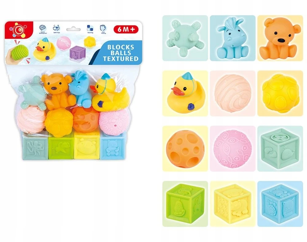 Sensorinės minkštos kaladėlės 12vnt - Trifox