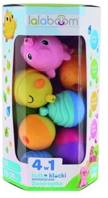 Dėlionė Sensoriniai gyvūnai Trefl Lalaboom Montessori 4-in-1, 24 vnt.