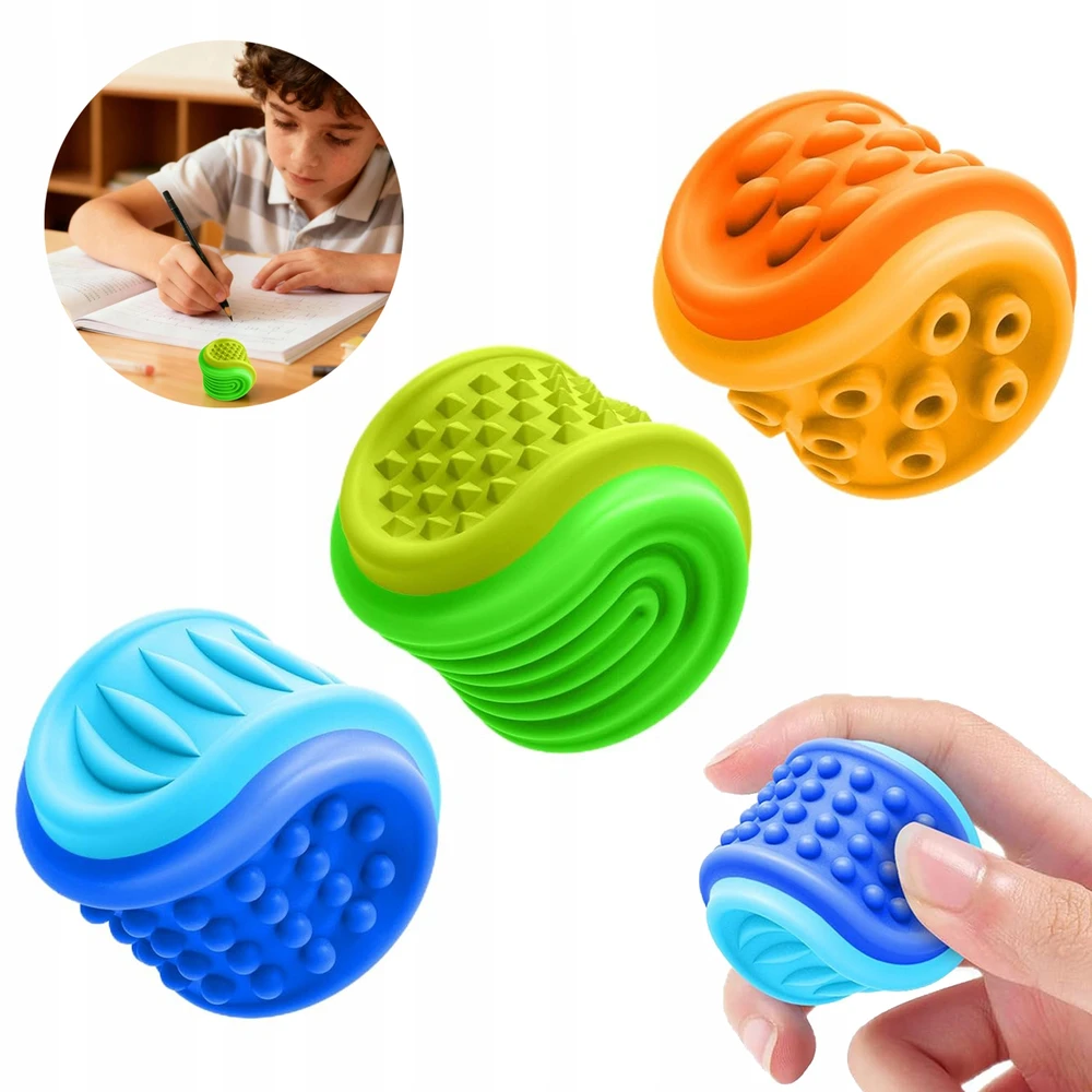 Sensoriniai rotaciniai squishy 2in1 Antistresiniai kamuoliukai Rinkinyje 3 vnt