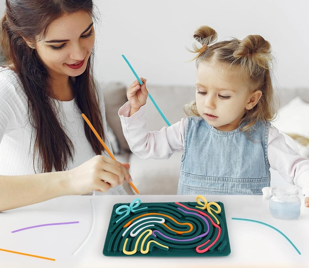 Sensorinis žaislas, silikoninė antistresinė lenta, dvipusė, autizmo ADHD