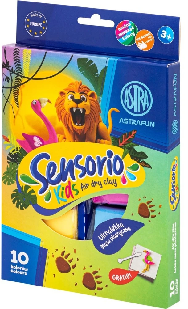 Sensorinė plastilino masė ASTRA SENSORY CREATIVE 10 spalvų Džiunglės
