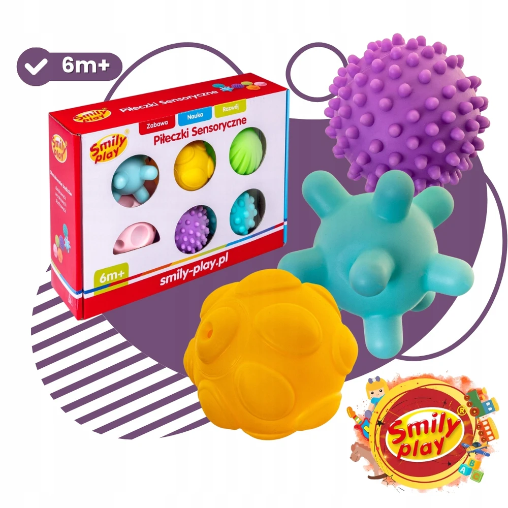 SENSORY RUTULIAI KŪDIKIAMS Smily Play Soft Teethers 6 vnt