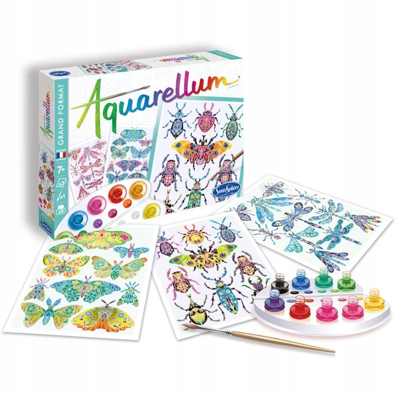 Sentosphere Aquarellum Insectarium 3 dideli paveikslai ir dažai +7, S
